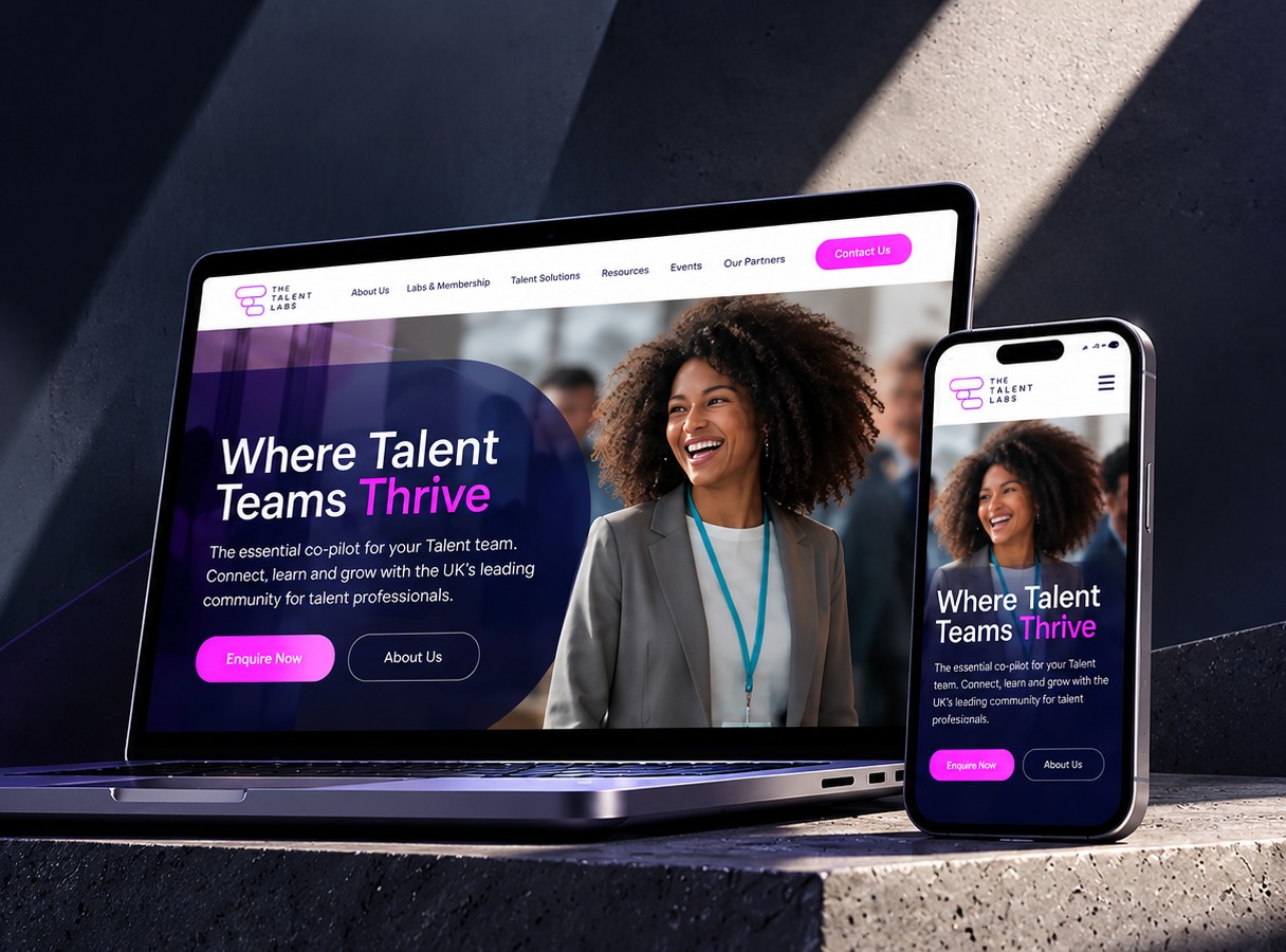 Modern Talent Website Device Mockup